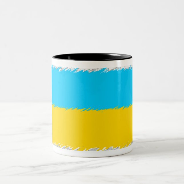 Tasse 2 Couleurs Drapeau ukrainien (Centre)