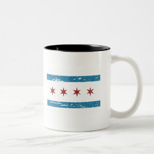 Tasse 2 Couleurs Drapeau vintage de CHICAGO