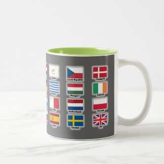 Tasse 2 Couleurs Drapeaux de 28 nations d'UE d'Union européenne -