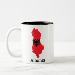 Tasse 2 Couleurs Drapeaux et pays Albanie