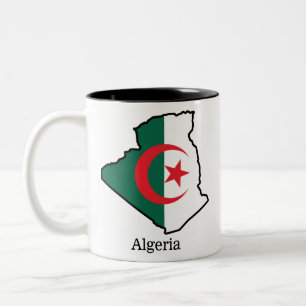 Tasse 2 Couleurs Drapeaux et pays Algérie