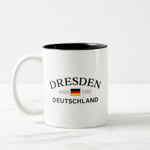 Tasse 2 Couleurs Dresden Deutschland Coordonnées Allemand