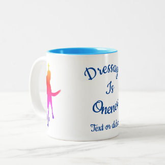 Tasse 2 Couleurs Dressage Est Une Seule Couleur Silhouette Personna