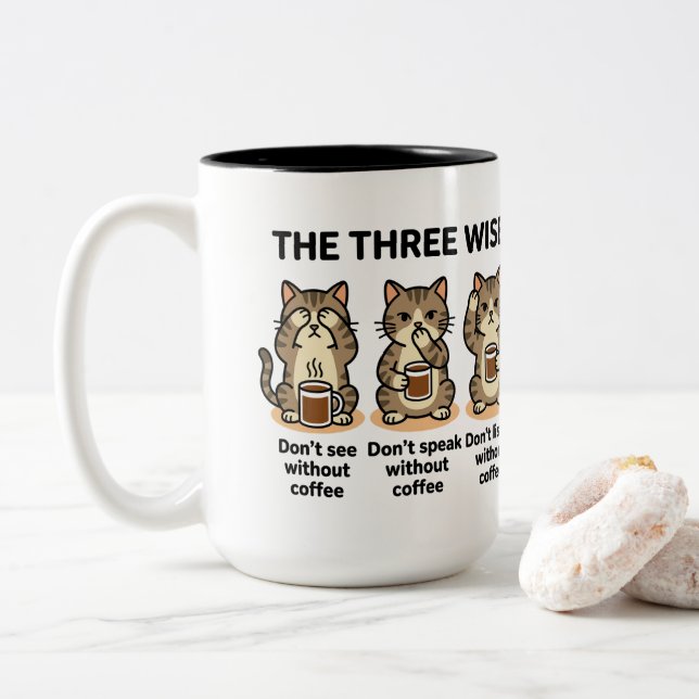 Tasse 2 Couleurs Drôle (Avec donut)