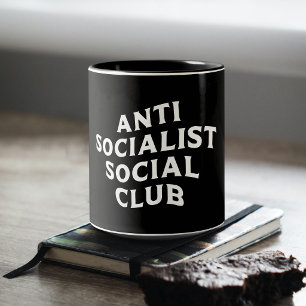 Tasse 2 Couleurs Drôle Anti Socialiste Social Club Socialisme