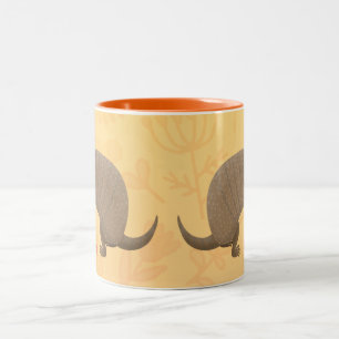 Tasse 2 Couleurs Drôle armadillo joyeux dessin animé