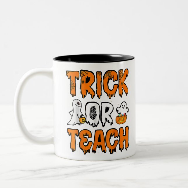 Tasse 2 Couleurs Drôle Boo Ghost Trick Ou Enseignant Ghost Hallo (Gauche)
