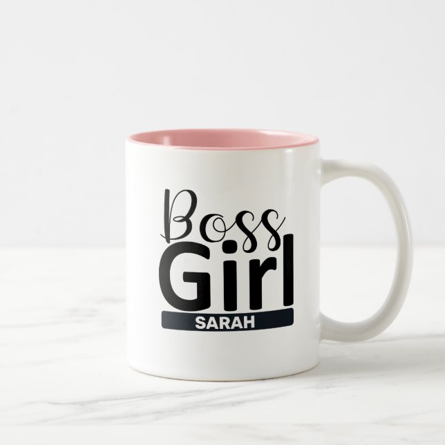 Tasse 2 Couleurs Drôle cadeau personnalisé de fille-chef (Droit)
