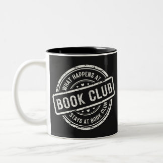 Tasse 2 Couleurs Drôle ce qui se passe à Book Club Retro Style