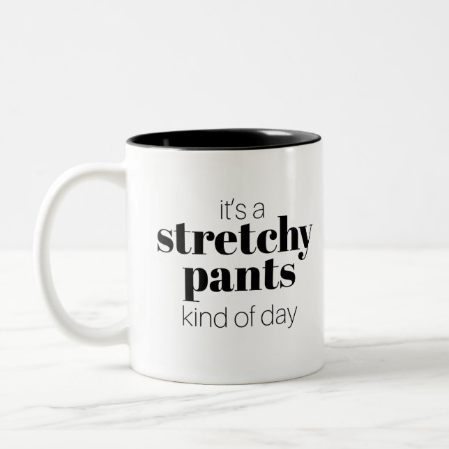 Tasse 2 Couleurs Drôle C'est un genre de jour de pantalon Stretchy (Gauche)