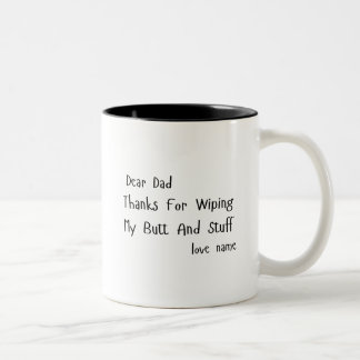 Tasse 2 Couleurs Drôle Cher papa Typographie Typographie Giant Café