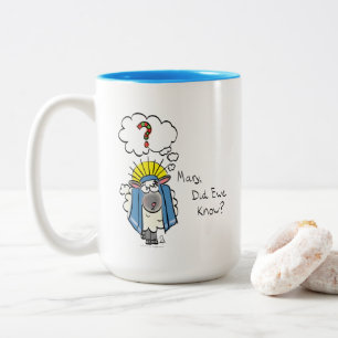 Tasse 2 Couleurs Drôle Christian Noël mignon Mouton Dessin