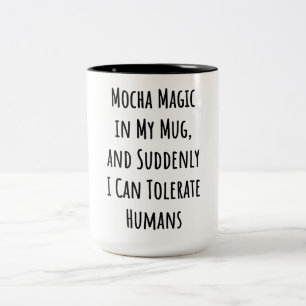 Tasse 2 Couleurs Drôle citation de café