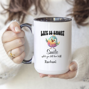 Tasse 2 Couleurs Drôle Citation Sarcastique Oiseau Motivation