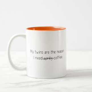 Tasse 2 Couleurs Drôle Citation tendance Café-Mug Twins Spritz