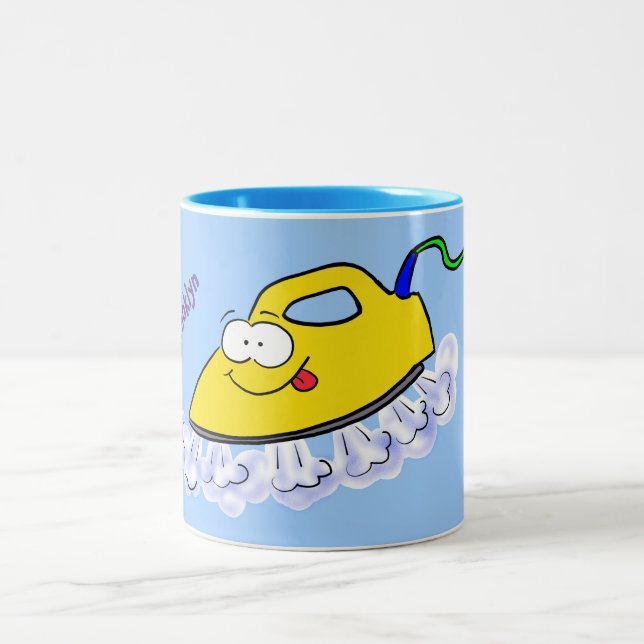 Tasse 2 Couleurs Drôle dessin animé linge de fer (Centre)