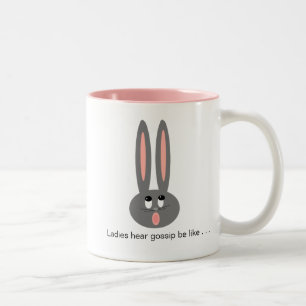 Tasse 2 Couleurs Drôle Easter Bunny Dames Gossip