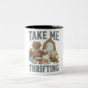 Tasse 2 Couleurs Drôle Emmène-moi faire du shopping de seconde main