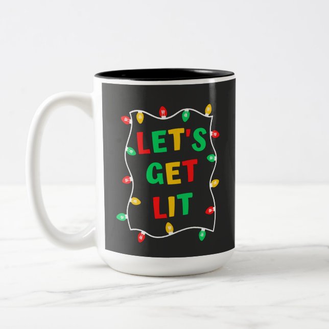 Tasse 2 Couleurs Drôle Faisons-nous Lit Noël (Gauche)