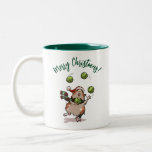 Tasse 2 Couleurs Drôle Guinéen Cochon Joyeux Noël ! Dessin de contr<br><div class="desc">Un mignon cobaye jongle des pousses sur une tasse festive. Utilisez "Personnalisez ce modèle" pour modifier le texte "Joyeux Noël !" et faire un cadeau unique et customisé ; les changements de texte sont reflétés de part et d'autre. Passez un Noël cosy avec une tasse de vin chaud ou un...</div>