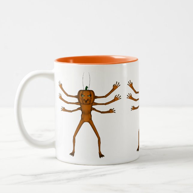 Tasse 2 Couleurs Drôle Halloween Creeper (Gauche)