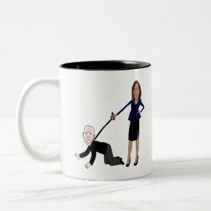 Tasse 2 Couleurs Drôle Harris Walking Biden Cartoon