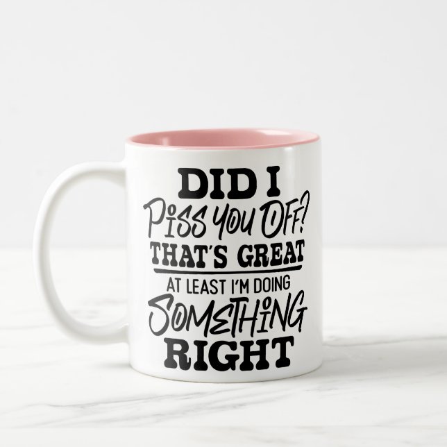 Tasse 2 Couleurs Drôle Humour sarcastique (Gauche)