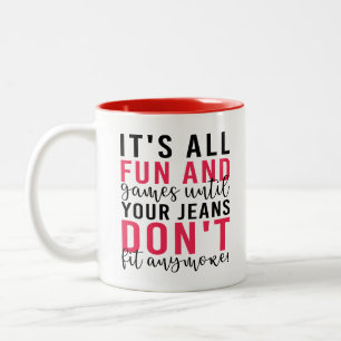 Tasse 2 Couleurs Drôle, Jeux jusqu'à ce que vos jeans ne conviennen