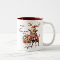 Drôle Naughty Nice Reindeer