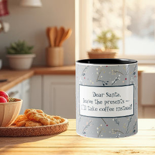 Tasse 2 Couleurs Drôle Noël Fesive dire