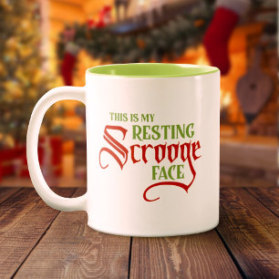 Tasse 2 Couleurs Drôle Noël Repose visage Scrooge