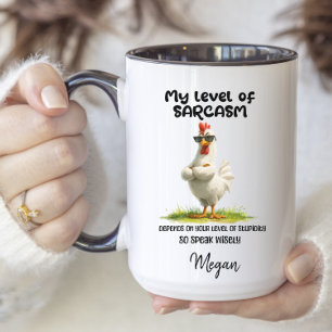 Tasse 2 Couleurs Drôle Oiseau Sarcastique Humour cadeau personnalis