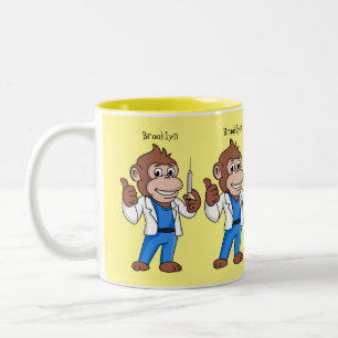 Tasse 2 Couleurs Drôle orangoutan dessinateur docteur