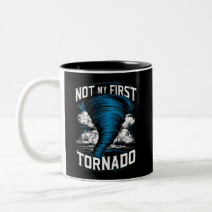 Tasse 2 Couleurs Drôle Pas Ma Première Tornade Rétro Chasseur D'Ora