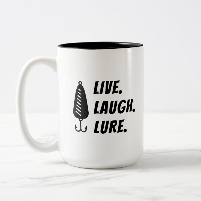 Tasse 2 Couleurs Drôle Pêche Vit. Rire Lure. (Gauche)