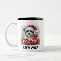 Drôle Père Noël Pws mignon chien