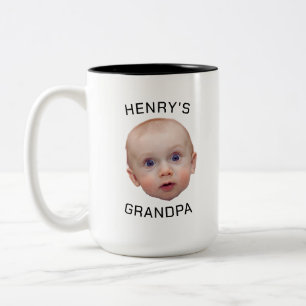 Tasse 2 Couleurs Drôle personnalisé visage bébé