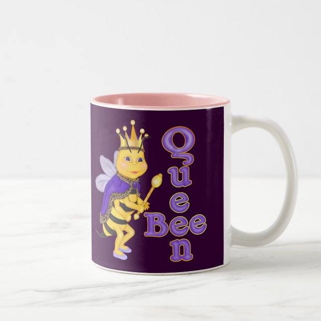 Tasse 2 Couleurs Drôle Queen Bee (Droit)