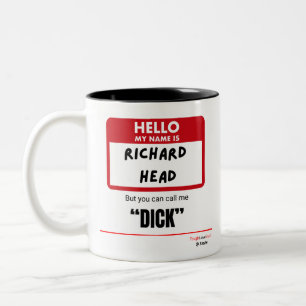 Tasse 2 Couleurs Drôle Sarcastique — Bonjour Je M'Appelle Richard H