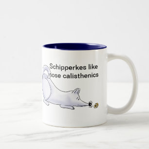 Tasse 2 Couleurs Drôle Schipperke Dessin de Chien