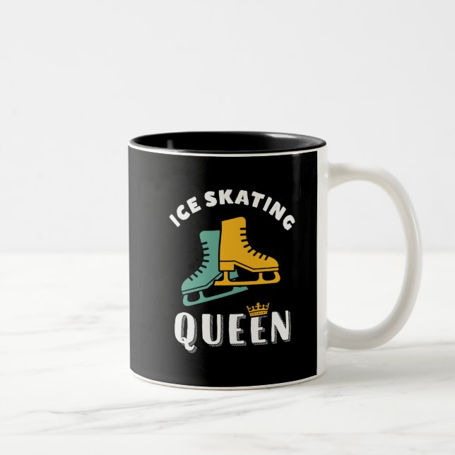 Tasse 2 Couleurs Drôle Skater Girl Ice Skating Queen (Droit)