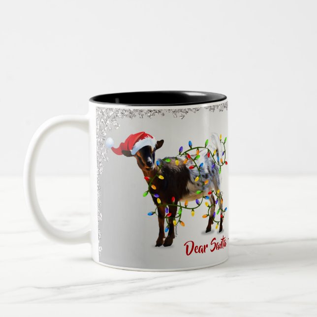 Tasse 2 Couleurs Drôle tellement bon chèvre de Noël (Gauche)