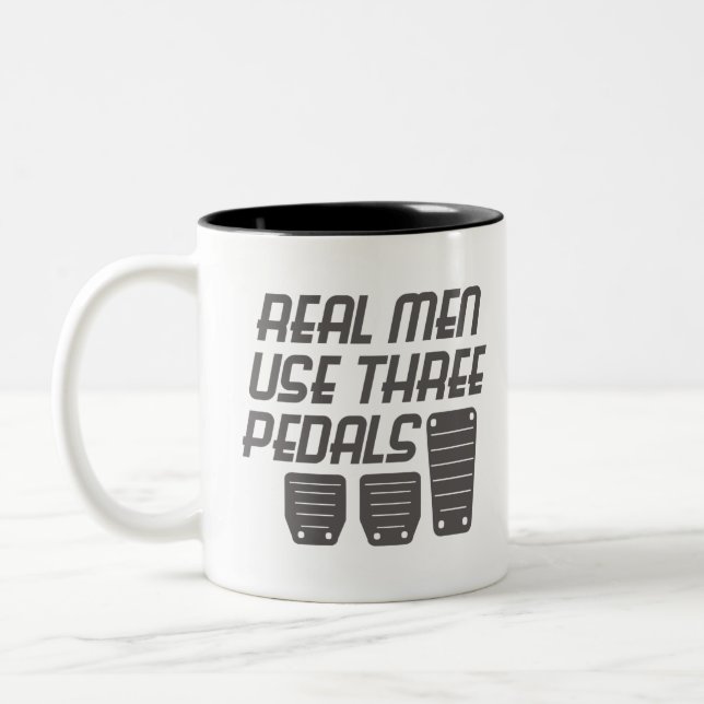 Tasse 2 Couleurs Drôle Voiture Guy Cadeau Real Men Utiliser Trois P (Gauche)