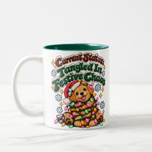 Tasse 2 Couleurs Drôles de lumières de Noël pour chien Sarcasme d'h