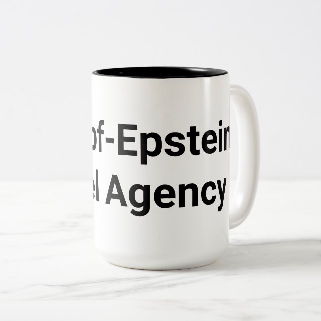 Tasse 2 Couleurs Drumpf-Epstein Travel Agency Hankamer Artjunkhaus (Devant droit)