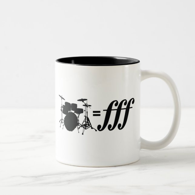 Tasse 2 Couleurs Drumset (Droit)