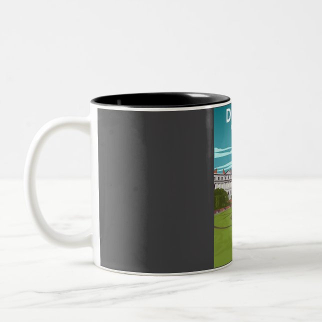 Tasse 2 Couleurs Dublin Irlande Caste Travel Poster (Gauche)