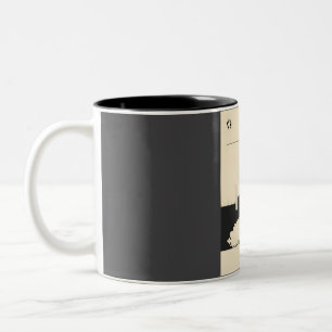 Tasse 2 Couleurs Dublin Irlande Vintage minima livre couverture Voy
