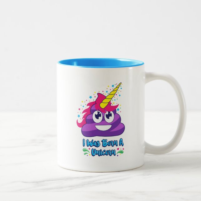 Tasse 2 Couleurs Dunette née d'Emoji de licorne (Droit)