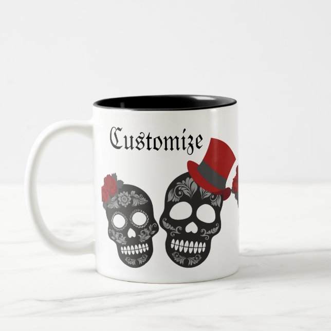 Tasse 2 Couleurs Duo crâne noir Thunder_Cove (Gauche)
